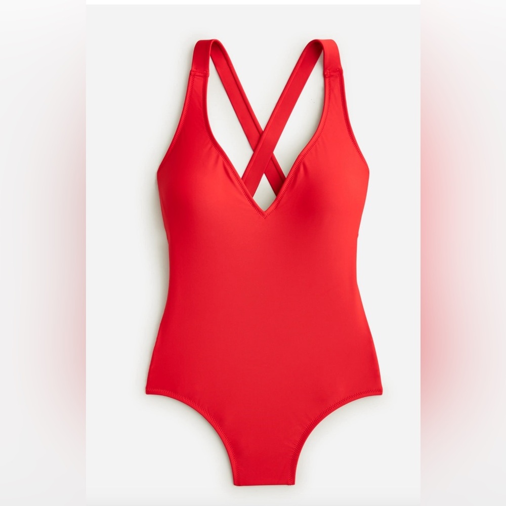 Jcrew size 8 one piece swimsuit venentian red